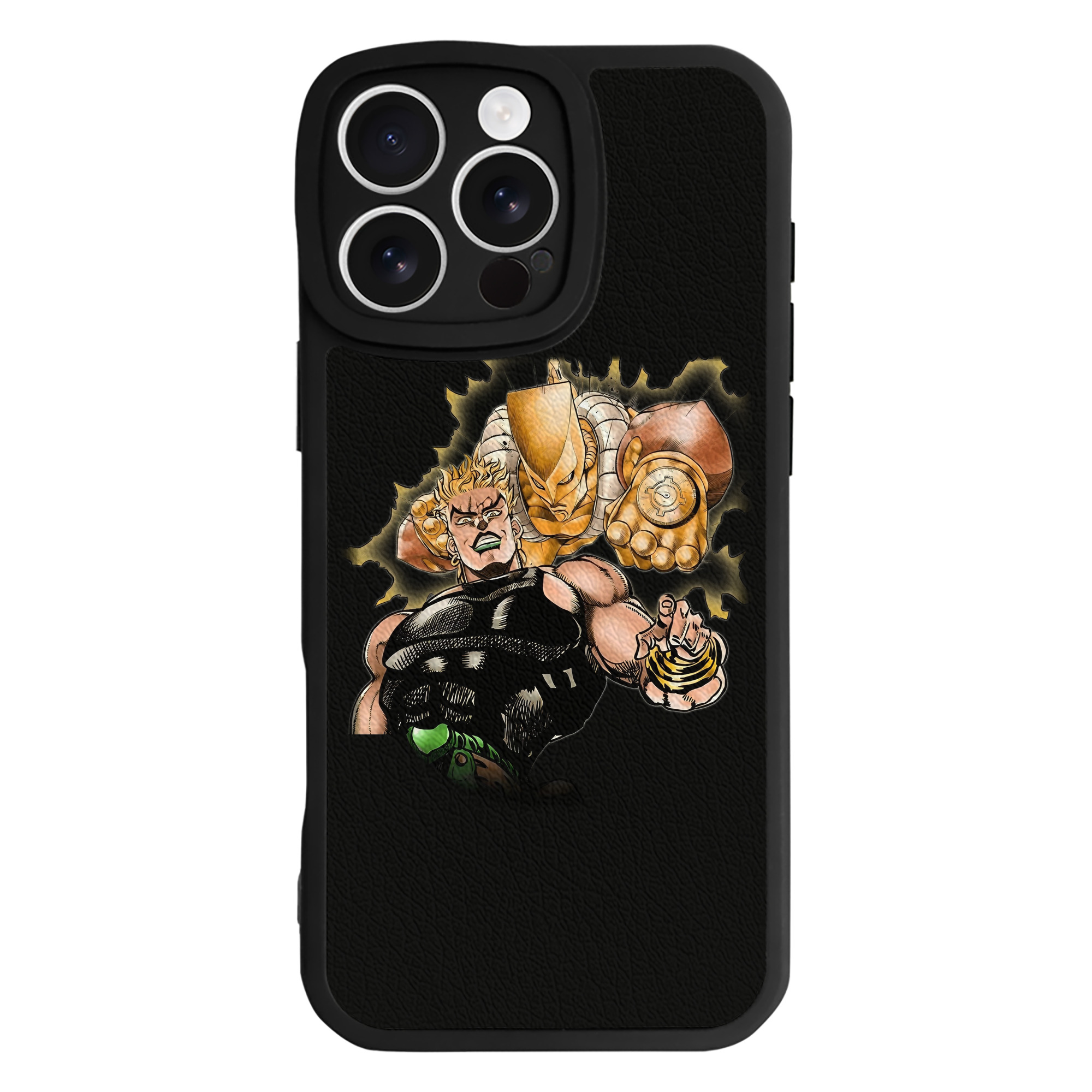 （画像用） ジョジョの奇妙な冒険 ディオ?ブランドー JoJo's Bizarre Adventure Dio Brando 【iPhone 16シリーズ対応】シリコンスマホケース（レザー調） 材質：シリコン